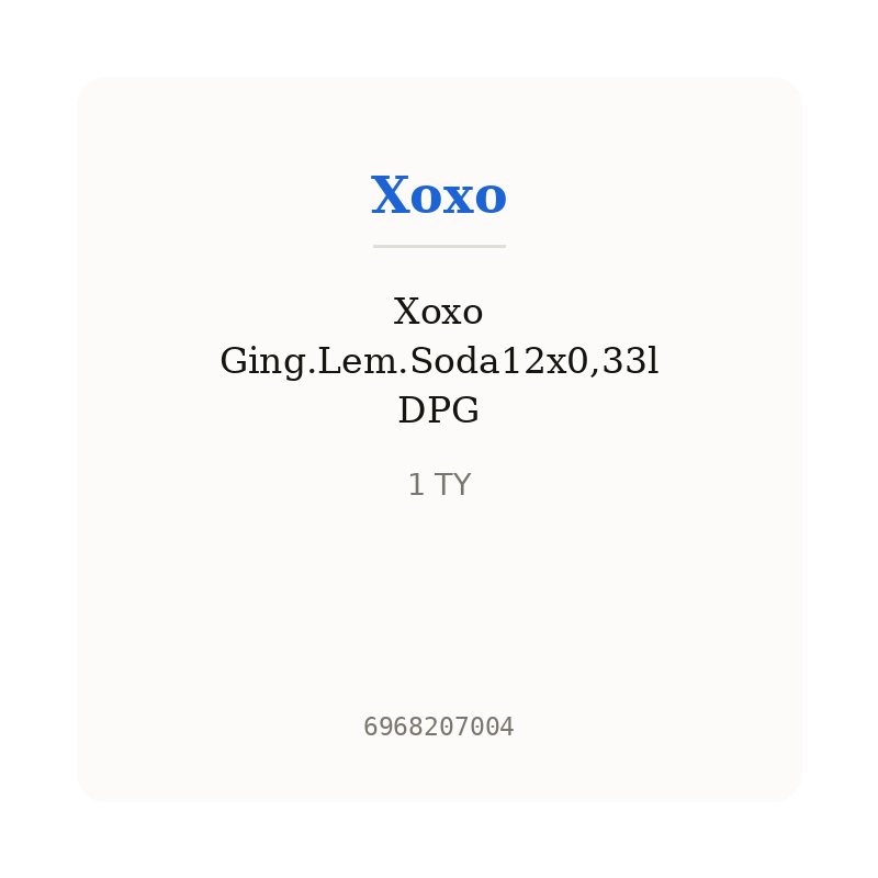 Xoxo Ging.Lem.Soda12x0,33l DPG