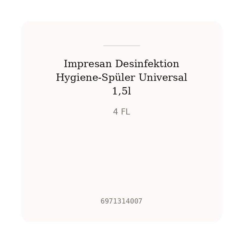 Impresan Desinfektion Hygiene-Spüler Universal 1,5l