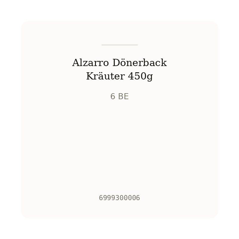 Alzarro Dönerback Kräuter 450g