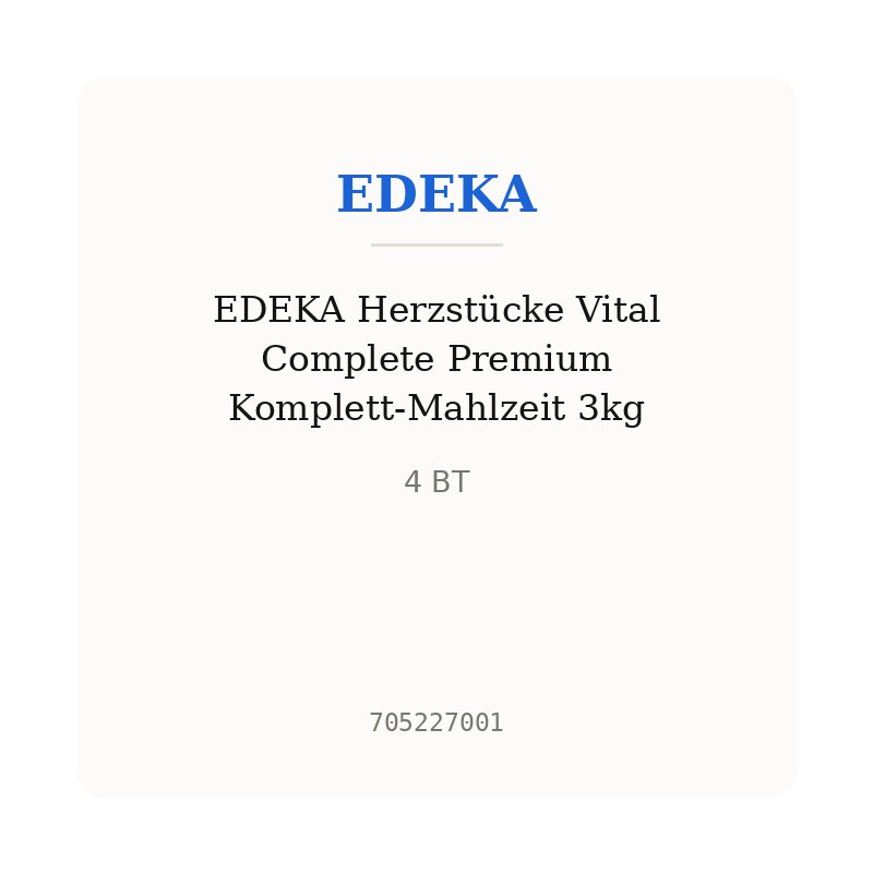 EDEKA Herzstücke Vital Complete Premium Komplett-Mahlzeit 3kg