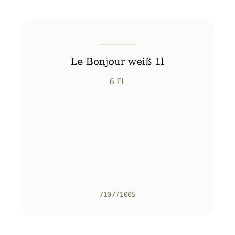Le Bonjour weiß 1l