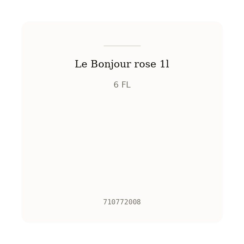 Le Bonjour rose 1l