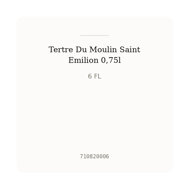 Tertre Du Moulin Saint Emilion 0,75l