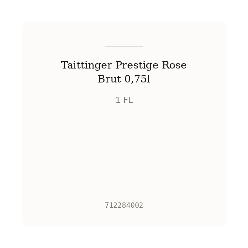 Taittinger Prestige Rose Brut 0,75l