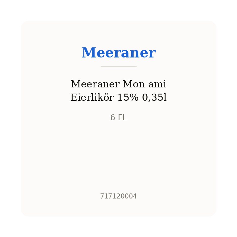 Meeraner Mon ami Eierlikör 15% 0,35l