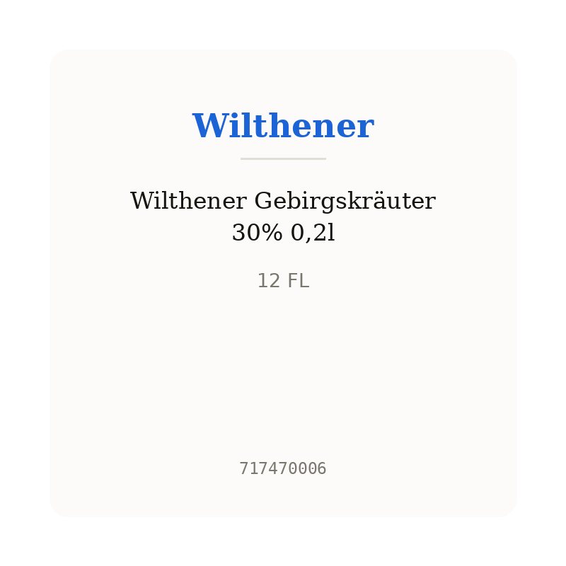 Wilthener Gebirgskräuter 30% 0,2l