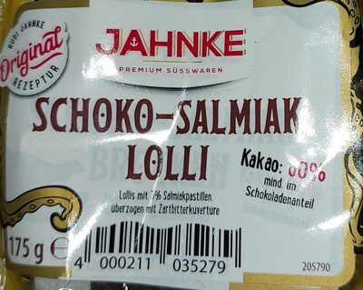 Jahnke Schoko Salmiak Lolli Der Echte 5ST 175g
