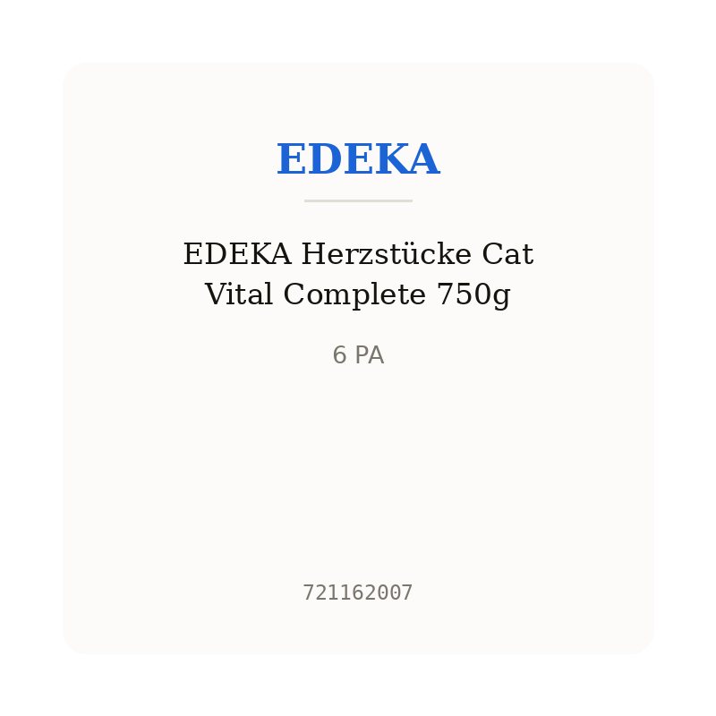 EDEKA Herzstücke Cat Vital Complete 750g