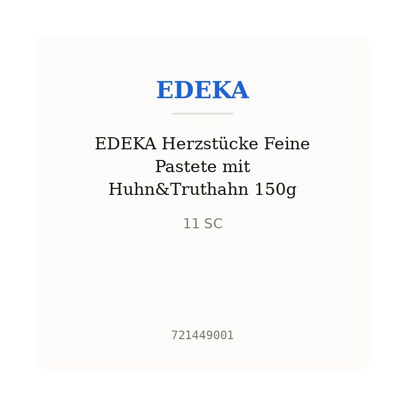 EDEKA Herzstücke Feine Pastete mit Huhn&Truthahn 150g