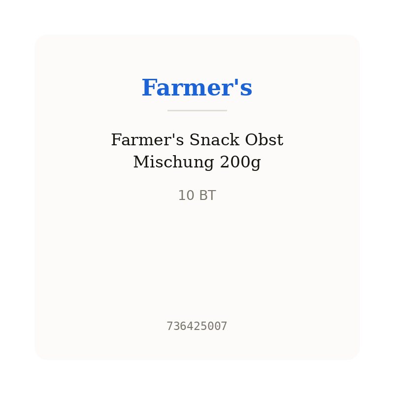 Farmer's Snack Obst Mischung 200g