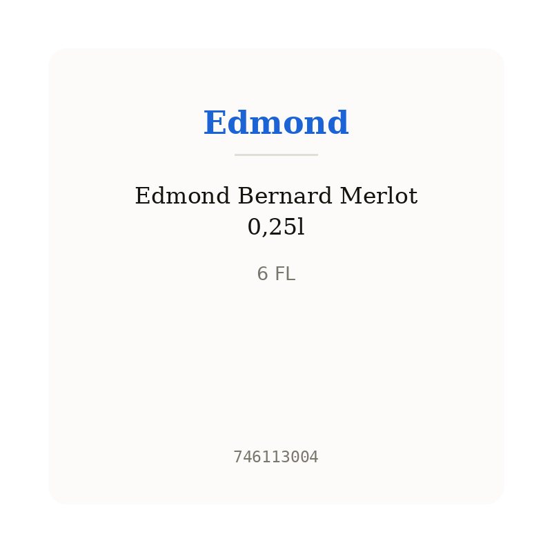 Edmond Bernard Merlot 0,25l
