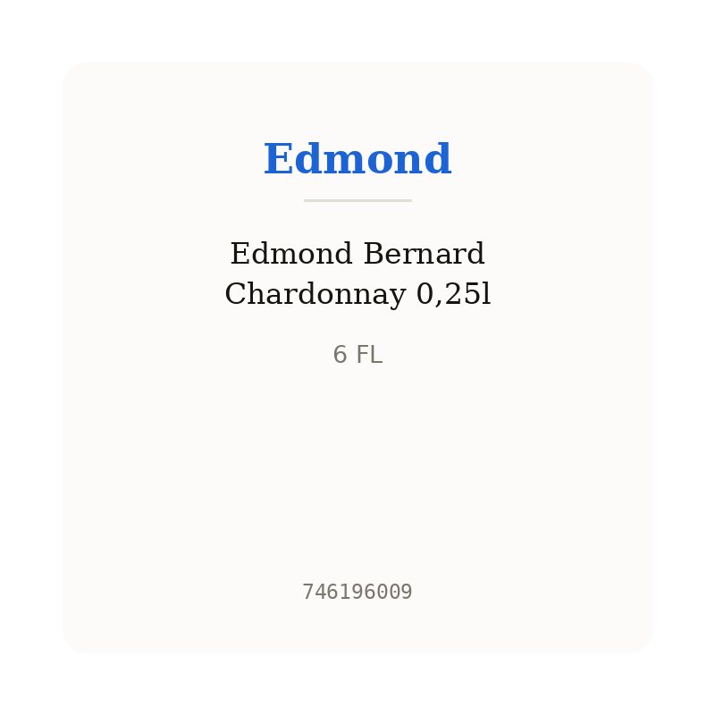 Edmond Bernard Chardonnay 0,25l