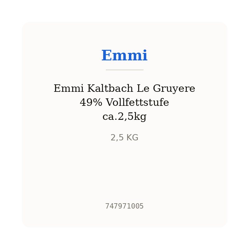 Emmi Kaltbach Le Gruyere 49% Vollfettstufe ca.2,5kg