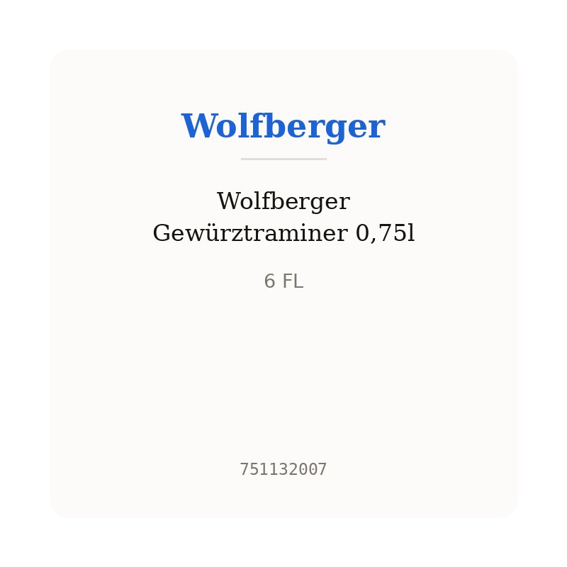 Wolfberger Gewürztraminer 0,75l