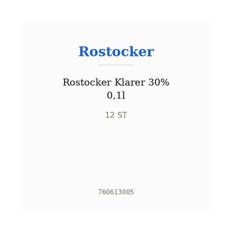Rostocker Klarer 30% 0,1l
