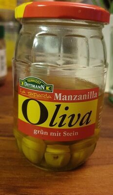 Feinkost Dittmann Oliva Manzanilla Oliven Grün mit Stein 300g
