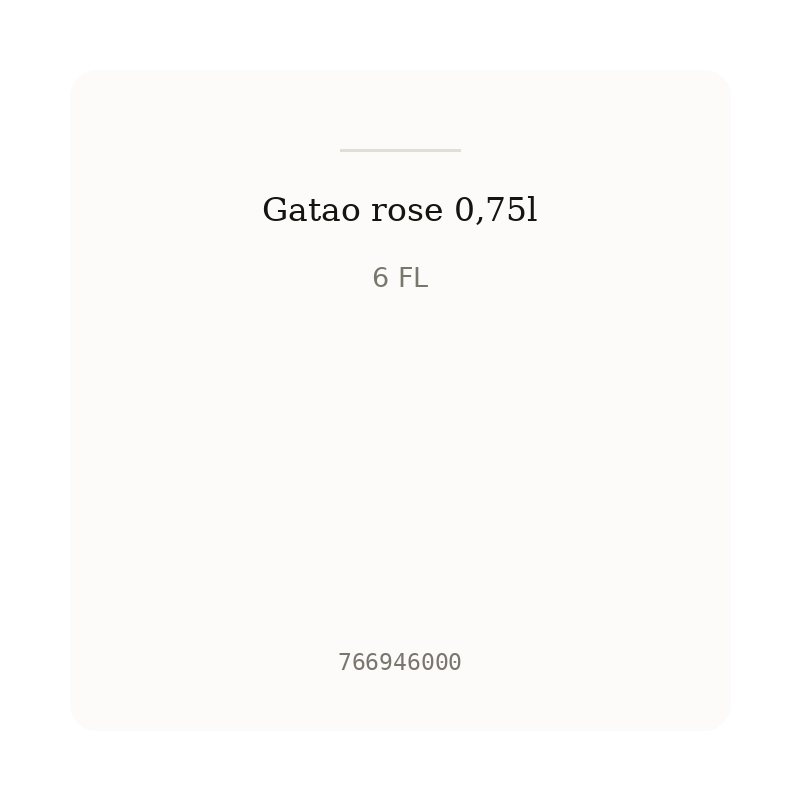 Gatao rose 0,75l