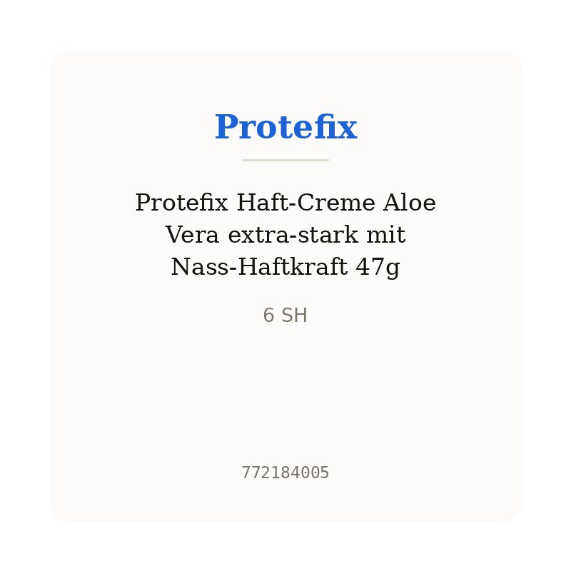 Protefix Haft-Creme Aloe Vera extra-stark mit Nass-Haftkraft 47g