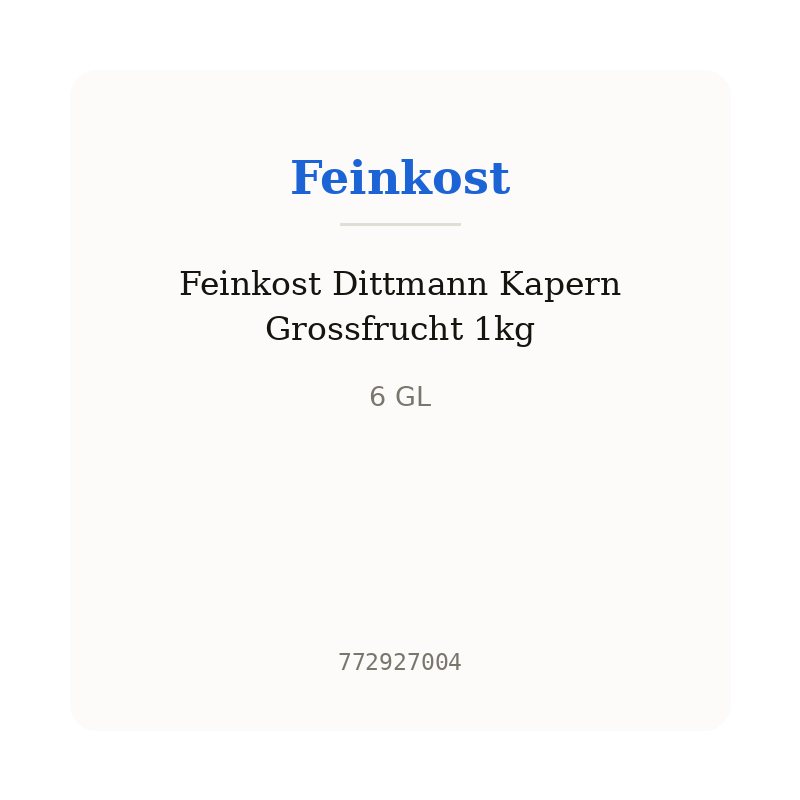 Feinkost Dittmann Kapern Grossfrucht 1kg