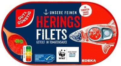 MSC GUT&GÜNSTIG Heringsfilets in Tomatensauce 200g