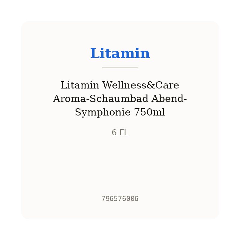 Litamin Wellness&Care Aroma-Schaumbad Abend-Symphonie 750ml