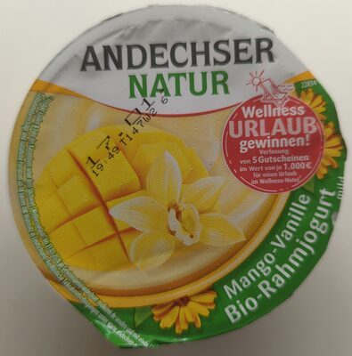 Bio Andechser Natur Rahmjoghurt Mango-Vanille 10%150g