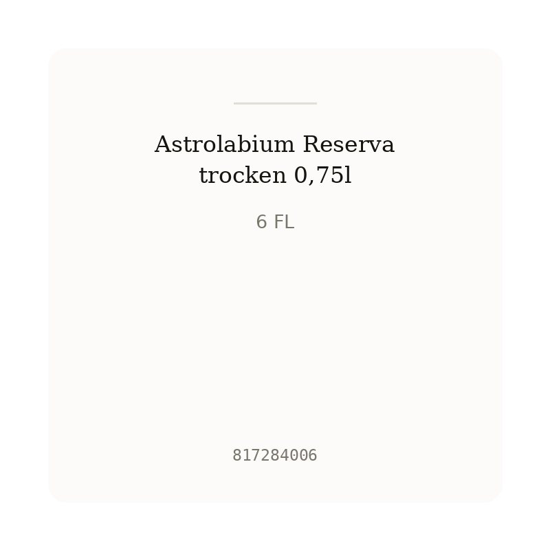 Astrolabium Reserva trocken 0,75l