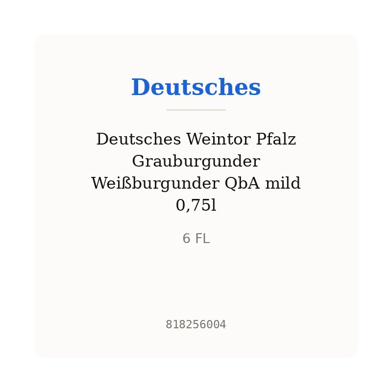 Deutsches Weintor Pfalz Grauburgunder Weißburgunder QbA mild 0,75l