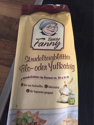 Tante Fanny Original gezogene Strudelteigblätter Filo-oder Yufkateig 250g