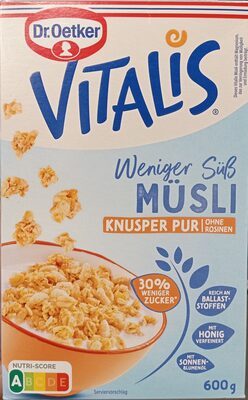 Dr.Oetker Vitalis Müsli Knusper Pur weniger süss 600g