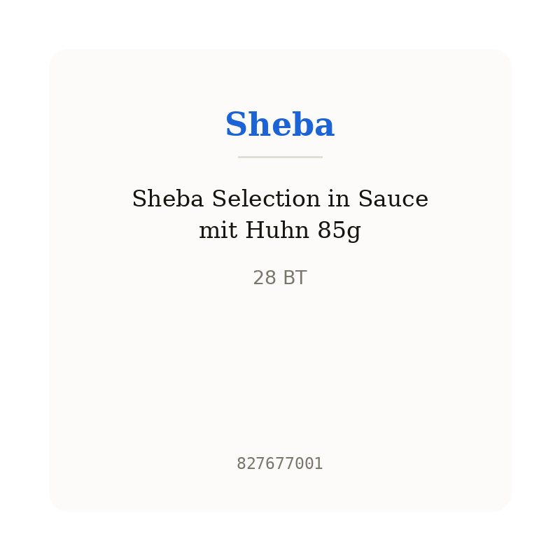 Sheba Selection in Sauce mit Huhn 85g