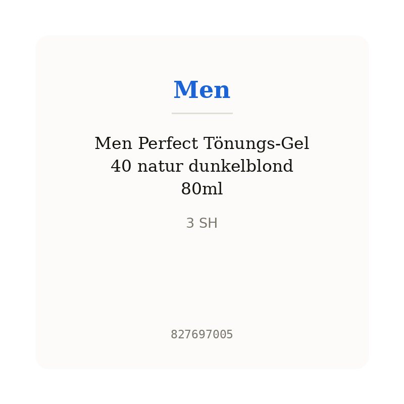Men Perfect Tönungs-Gel 40 natur dunkelblond 80ml