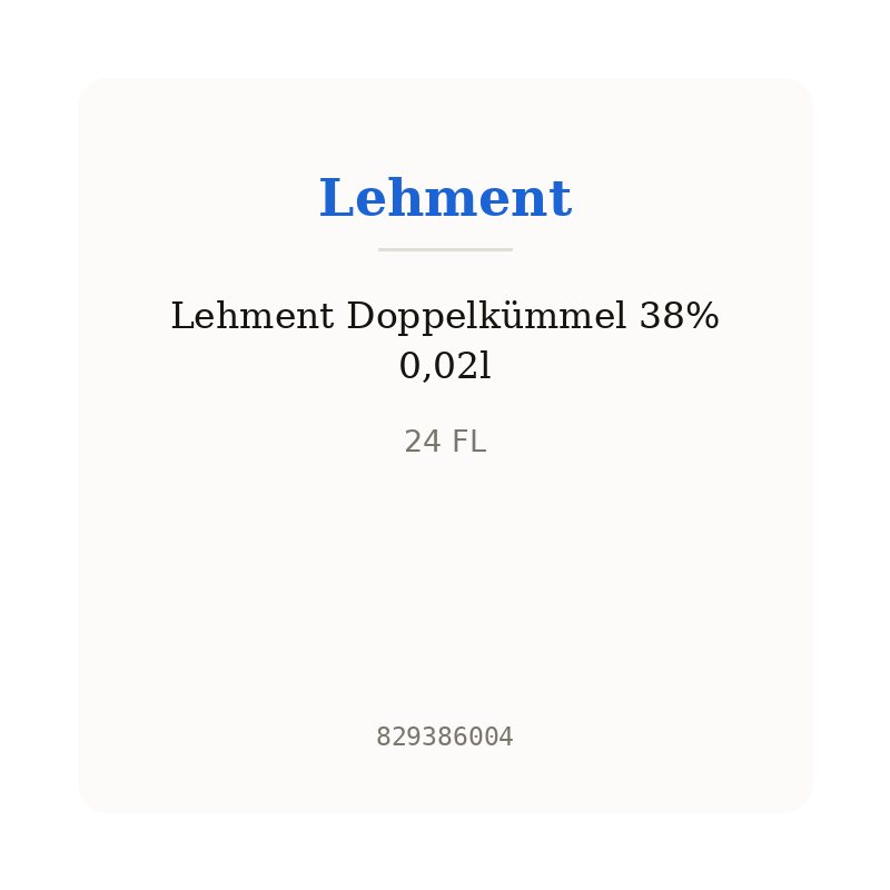 Lehment Doppelkümmel 38% 0,02l