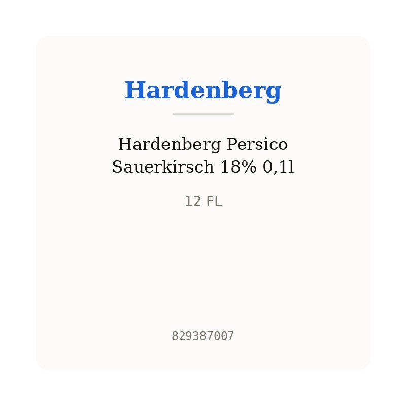 Hardenberg Persico Sauerkirsch 18% 0,1l