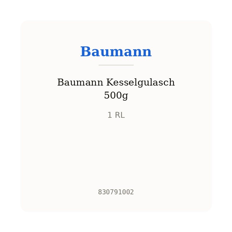 Baumann Kesselgulasch 500g