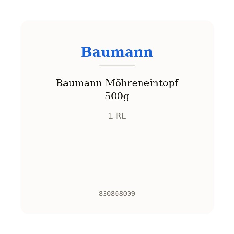 Baumann Möhreneintopf 500g