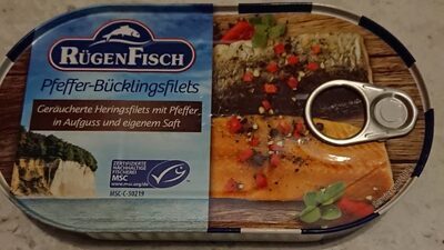 Rügen Fisch Pfefferbücklingsfilets in Aufguss und eigenem Saft 200g