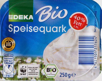 Bio EDEKA Speisequark 40% Fett i.Tr.250g