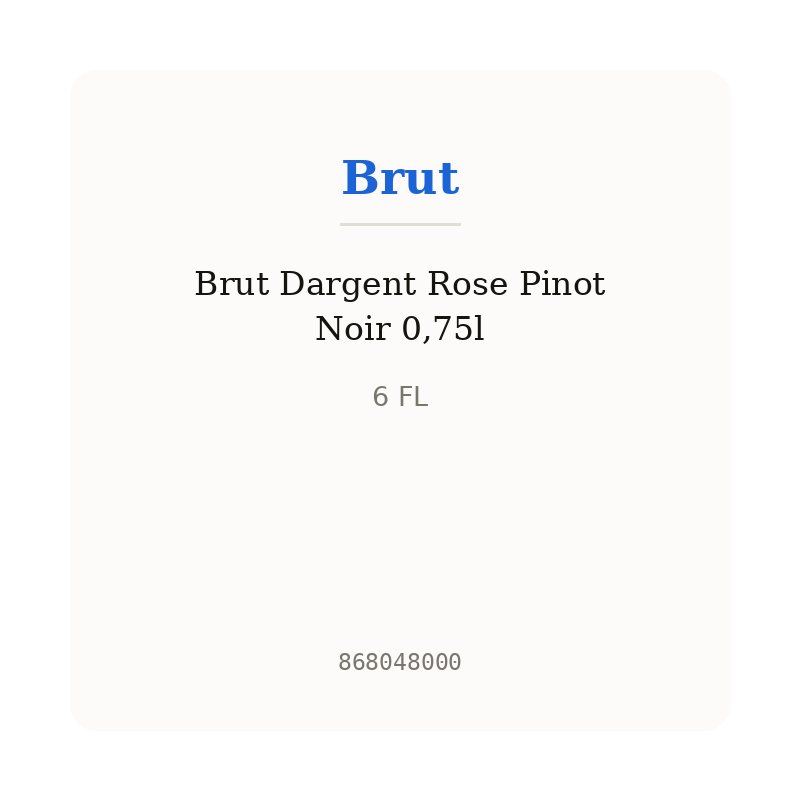 Brut Dargent Rose Pinot Noir 0,75l