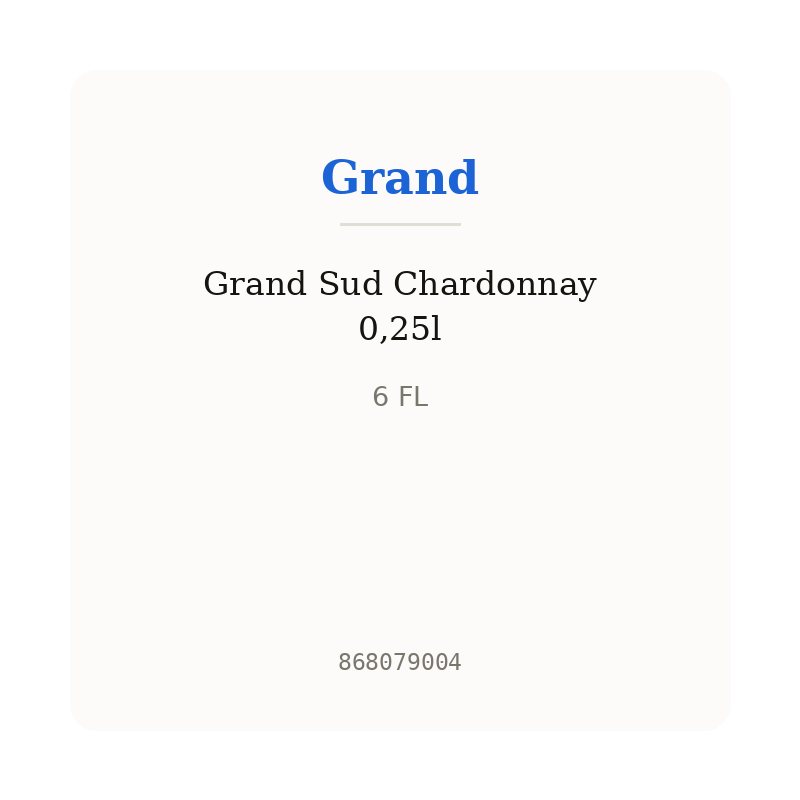 Grand Sud Chardonnay 0,25l