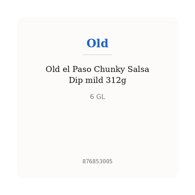 Old el Paso Chunky Salsa Dip mild 312g