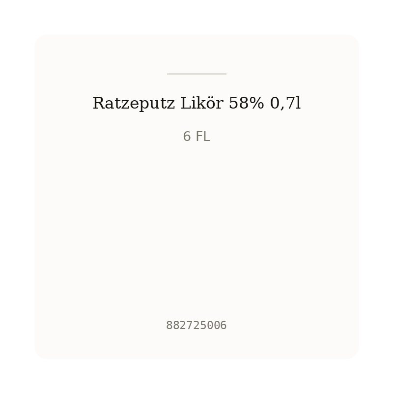 Ratzeputz Likör 58% 0,7l