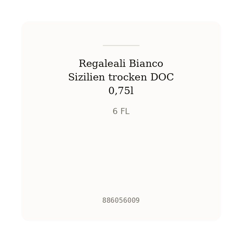 Regaleali Bianco Sizilien trocken DOC 0,75l