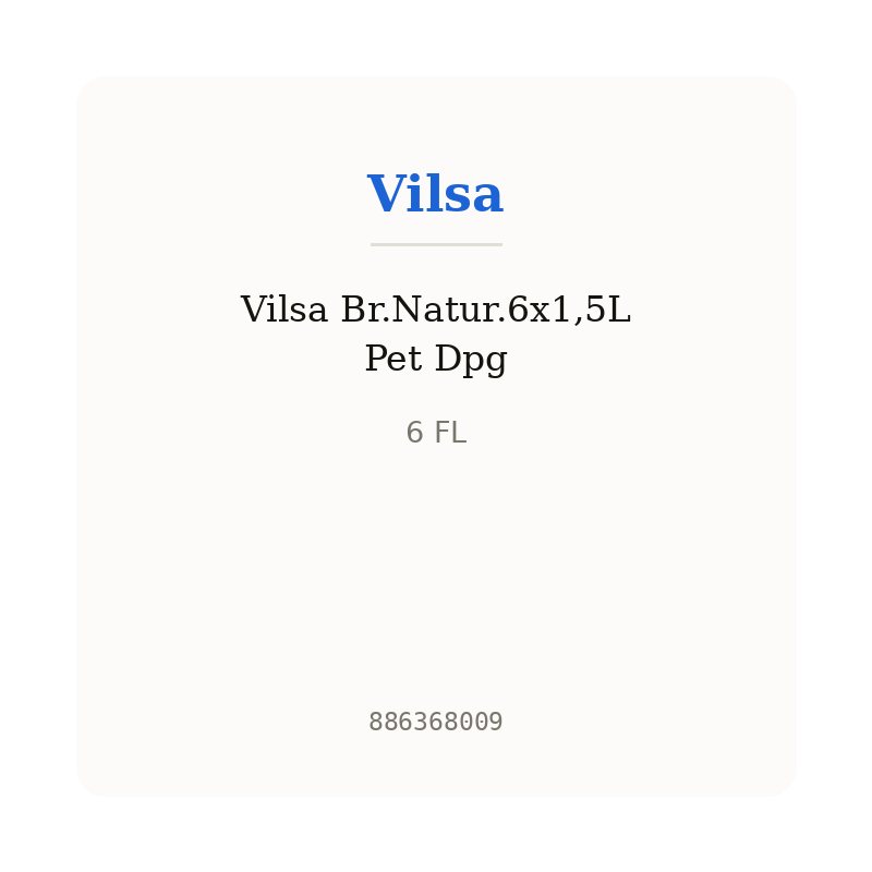 Vilsa Br.Natur.6x1,5L Pet Dpg