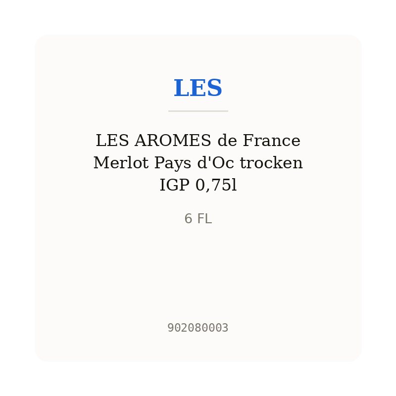 LES AROMES de France Merlot Pays d'Oc trocken IGP 0,75l