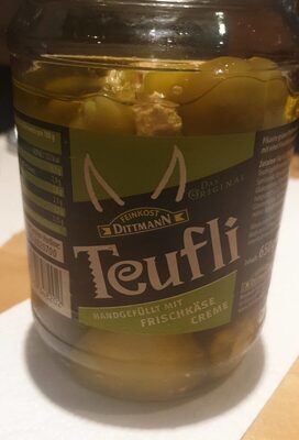 Feinkost Dittmann Teufli Pfefferonen Grün mit Frischkäse 650g