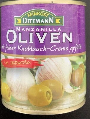 Feinkost Dittmann Manzanilla Oliven mit Knoblauchcreme 200g