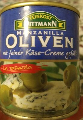 Feinkost Dittmann Manzanilla Oliven grün gefüllt mit Blue Cheese 200g