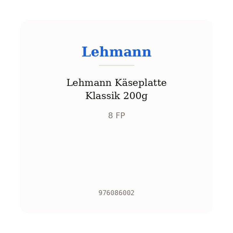 Lehmann Käseplatte Klassik 200g
